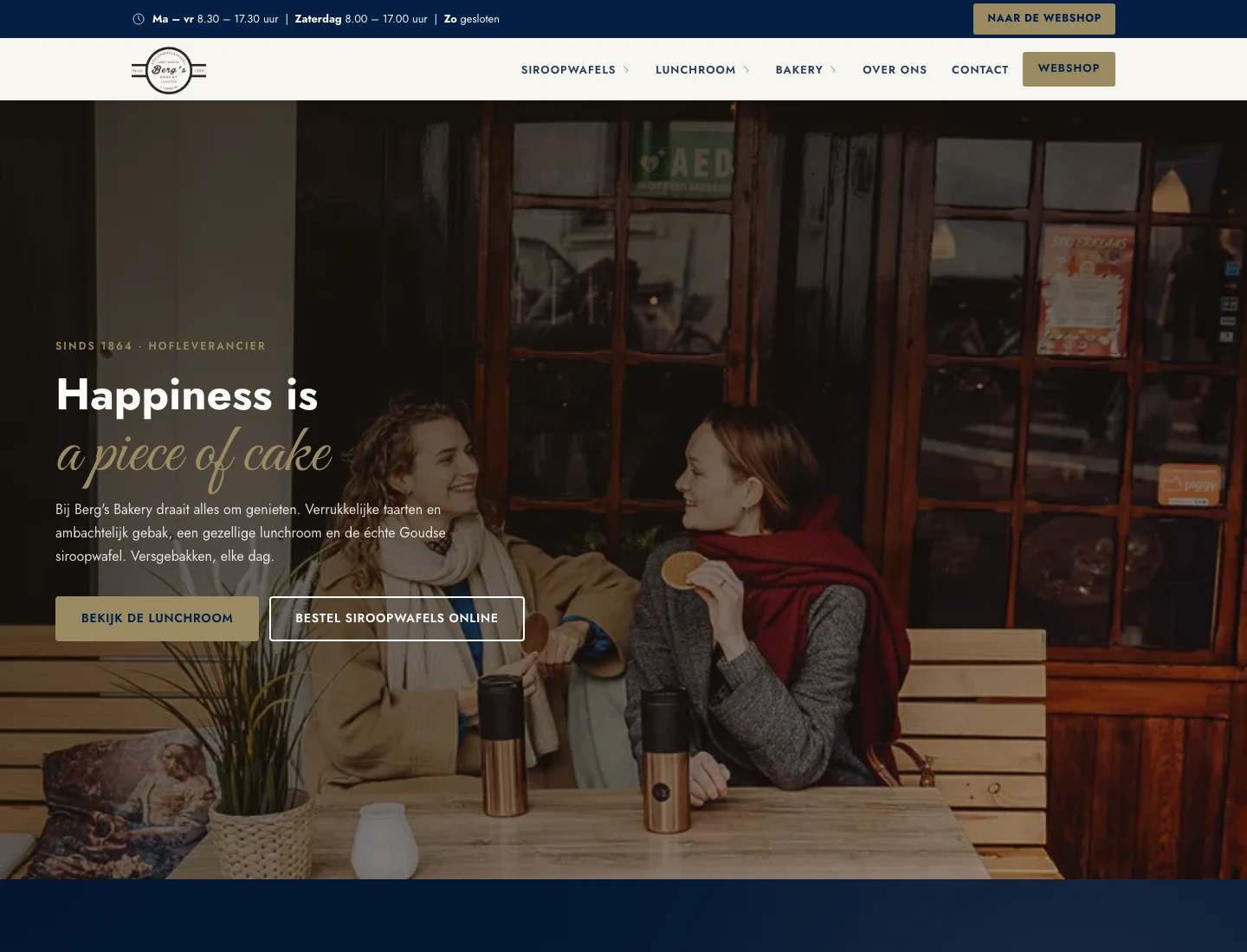 Nieuw websiteontwerp voor Berg's Bakery