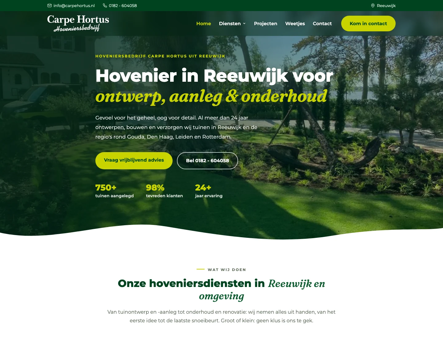 Homepage van Carpe Hortus