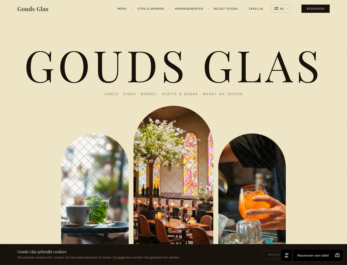 Homepage van Gouds Glas